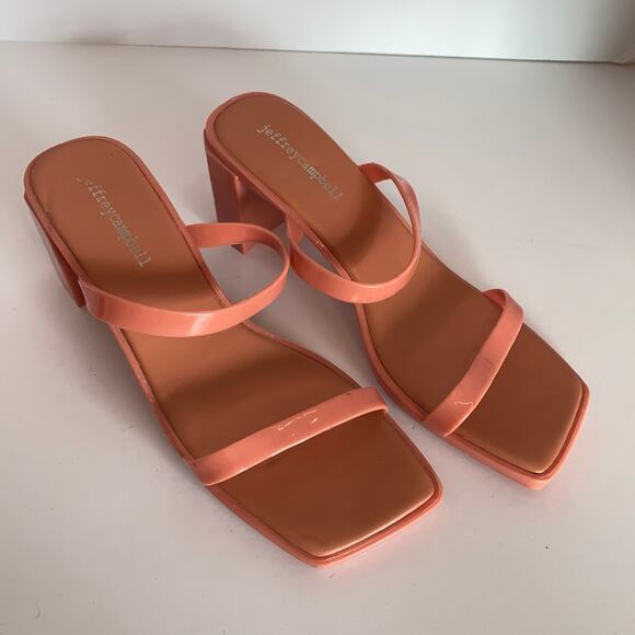 Jeffrey Campbell Jamm Jelly High Heel Slide Sandals Pink - Picture 3 of 6
